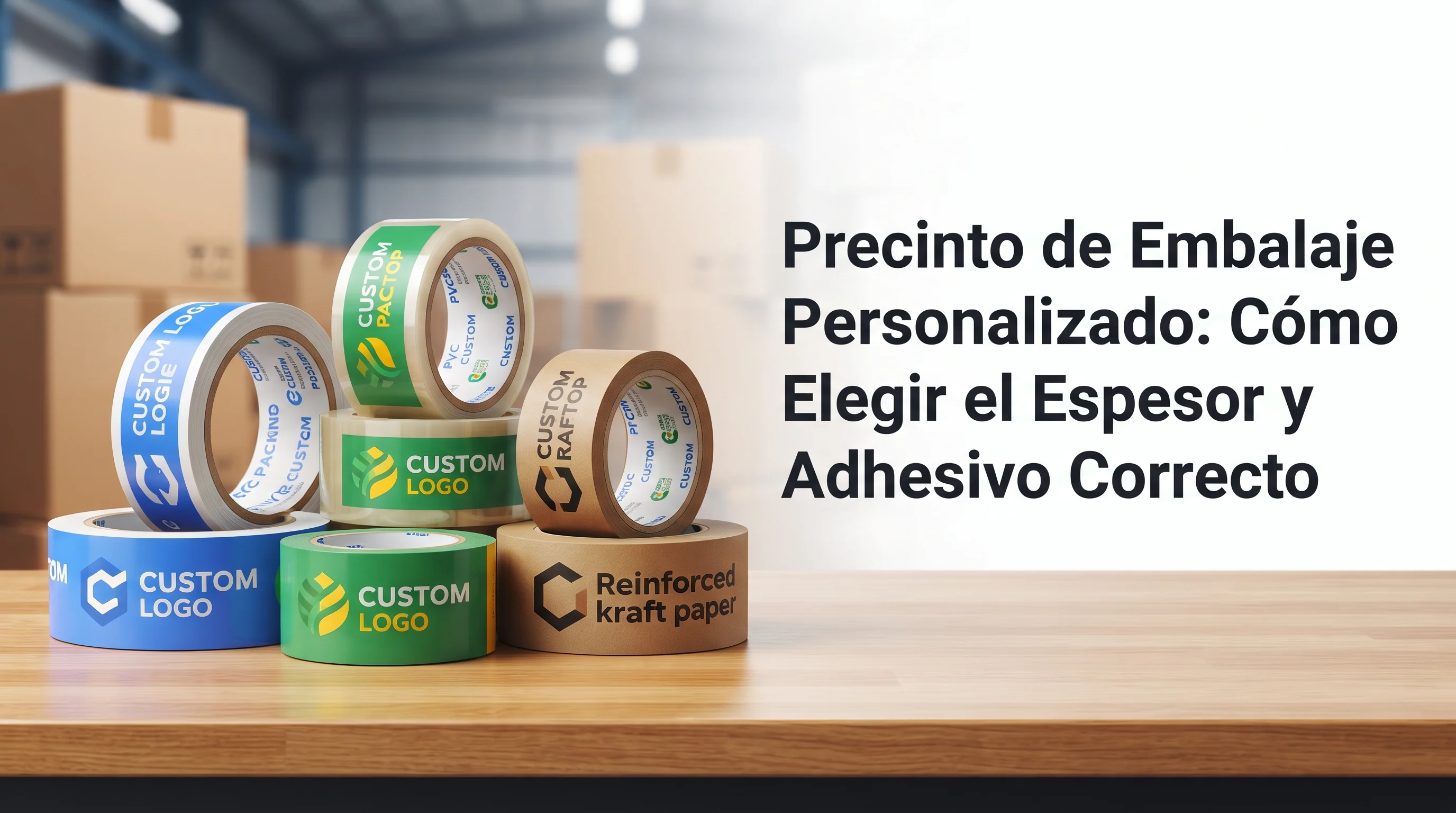 Precinto de Embalaje Personalizado: Cómo Elegir el Espesor y Adhesivo Correcto