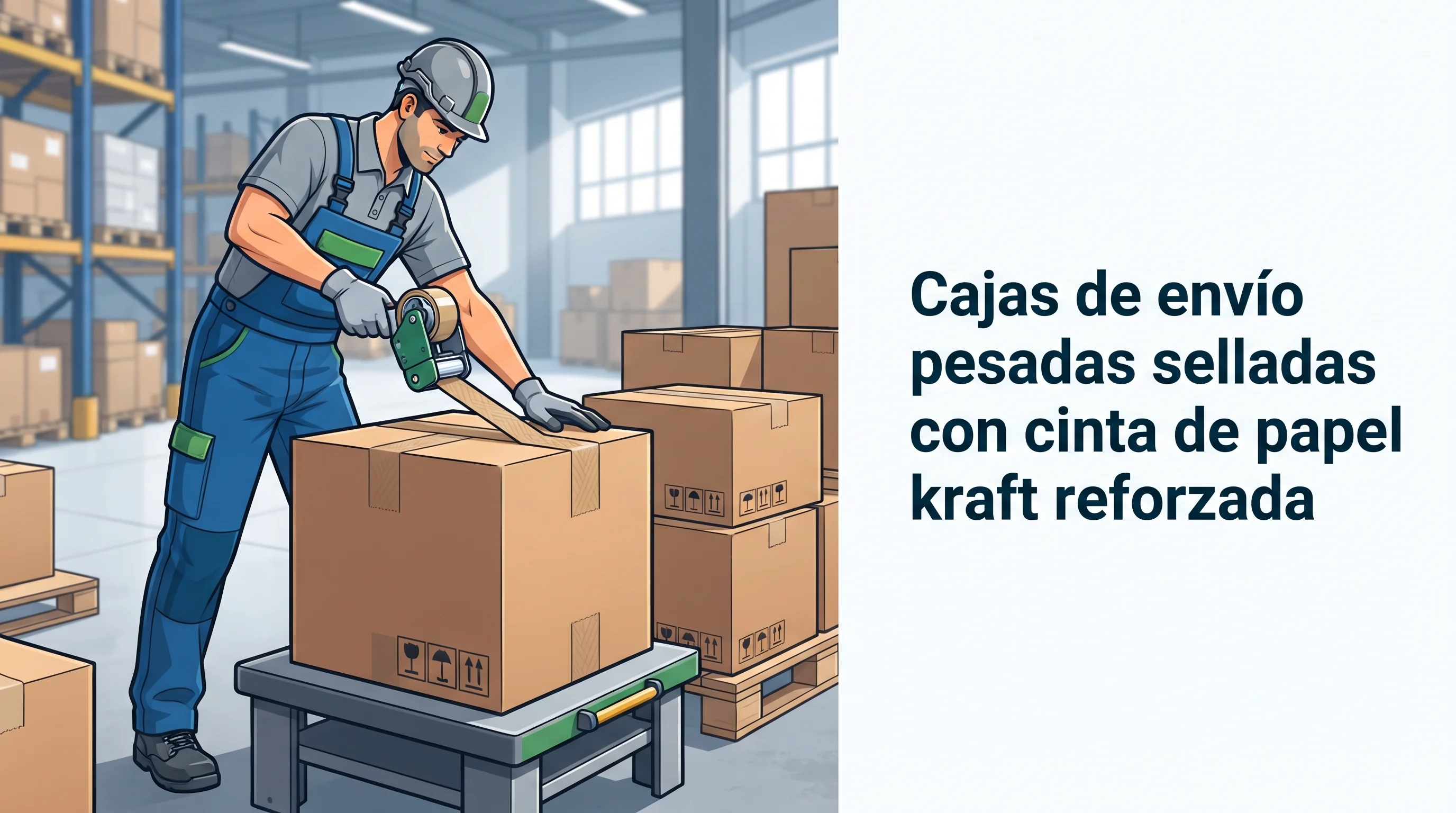 Cajas de envío pesadas selladas con cinta de papel kraft reforzada