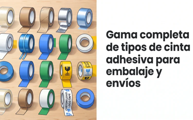 Gama completa de tipos de cinta adhesiva para embalaje y envíos