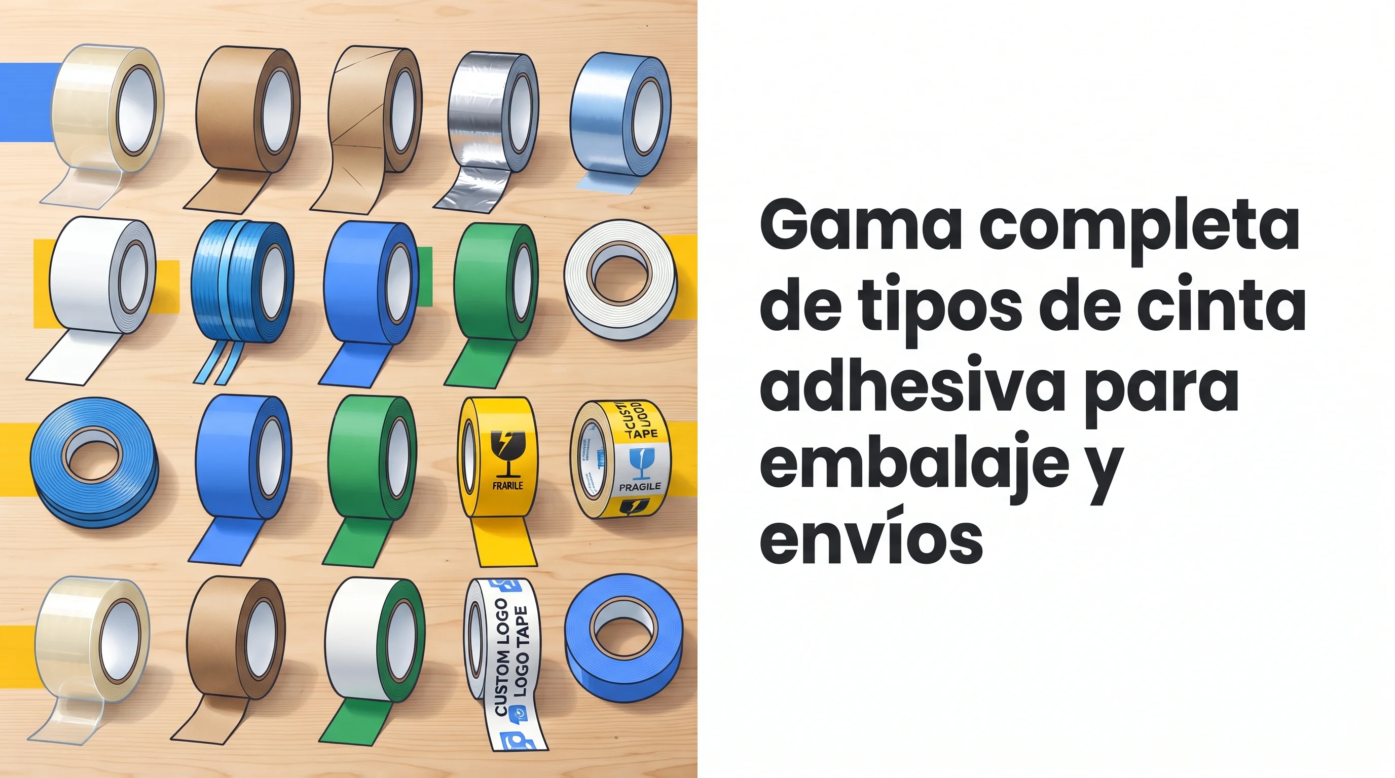 Tipos de cinta adhesiva para embalaje: ¿Cuál necesitas?